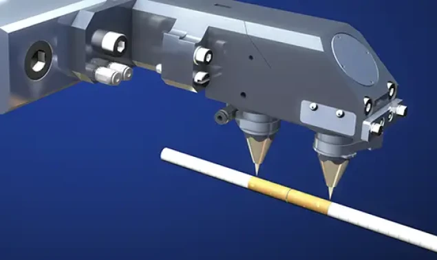 Online Laser Modul for nearly all cigarette makers. Highest perforation speeds are achievable. 